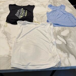 3 Pack Free People White blue and black Sleeveless Tank Tops